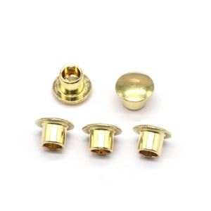 Rivets semi-creux en laiton à tête ronde 3mm 4mm 5mm polis, norme ISO, tailles personnalisables pour l'assemblage de poignées de couteaux et de couverts - Product Image 2