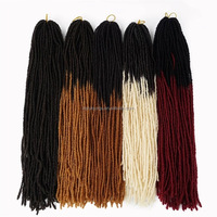 Ventes Flash Tresses Synthétiques 18 Pouces Cheveux au Crochet Ombré Naturels Doux Dreadlocks Sisterlocks Extensions de Cheveux Sister Loc