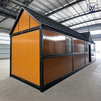 Casa Contenedor Plegable de Acero de 40 pies con 2 Dormitorios para Casa de Huéspedes en el Patio Trasero, Casa Prefabricada de Paquete Plano EPS Ray-Zen