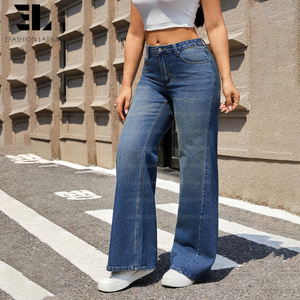 LARSUR Xintang Guangzhou China, Fábrica de Jeans de Mezclilla, Fabricante, Proveedor, Mayorista, Jeans Clásicos Holgados y Anchos para <span class=keywords><strong>Mujer</strong></span> - Product Image 5