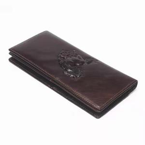 2025กระเป๋าสตางค์หนังแท้ RFID ยาวสำหรับผู้ชายลายนูนรูปม้าดีไซน์เรียบง่ายมองเห็นได้ชัดเจน - Product Image 3