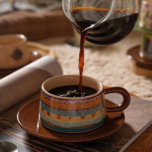 <span class=keywords><strong>Tasse</strong></span> en céramique de style anglais, créative, simple, rétro, luxueuse, pour la maison, idéale pour le petit-déjeuner, le lait, le jus, le café - Product Image 1