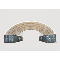 Abri Conteneur Préfabriqué Extérieur en Toile PVC Industrielle Haute Résistance, Grande Taille, Résistant au Feu pour Entrepôt de Stockage