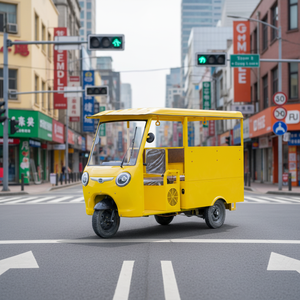 Tricycle électrique cargo pour adultes FGQ 1300W avec carrosserie ouverte pour passagers, 3 roues, pneus larges, autonomie de 50-70 km - Product Image 1