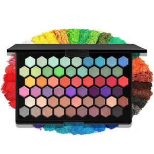 Palette de fards à paupières mats 54 couleurs, finition mate, imperméable, haute pigmentation, longue tenue, anti-bavures, palette de fards à paupières pressés - Product Image 2
