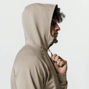 Nova Chegada Ropa Deportiva Mujer Tendencia 2023 Personalizado Zip Manga Longa Top Ginásio Casacos Com Buracos De Polegar para Homens - Product Image 5