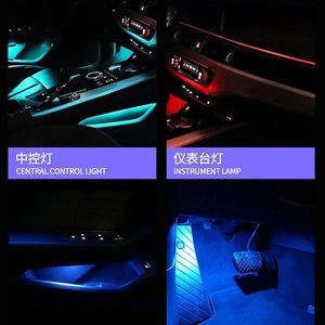 Convient pour 19-23 Audi A6 A7 C8 Lumières d'<span class=keywords><strong>ambiance</strong></span> intérieure Lampes de tableau de bord led rgb néon bande lumineuse d'<span class=keywords><strong>ambiance</strong></span> intérieure - Product Image 4