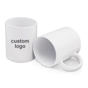 factory direct sell custom logo white sublimation ceramic porcelain mugs 11 oz 15 oz blank with handle