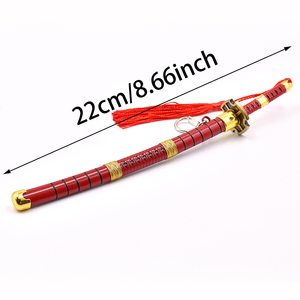 Stock de fábrica Anime Swordman Zoro Katana <span class=keywords><strong>Kitetsu</strong></span> III modelo llavero Pop-up Scabbard Metal Anime espada llavero vacaciones juguete regalo - Product Image 5