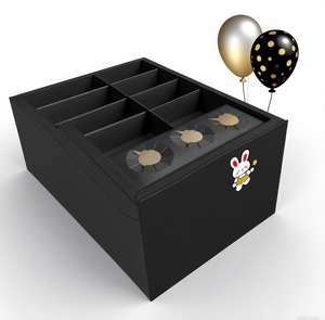 Boîte en carton personnalisée avec logo pour <span class=keywords><strong>plateau</strong></span> de <span class=keywords><strong>brunch</strong></span>, fenêtre, pelliculage mat, papier kraft recyclable, pour sushi et lait, gaufrage gratuit - Product Image 4