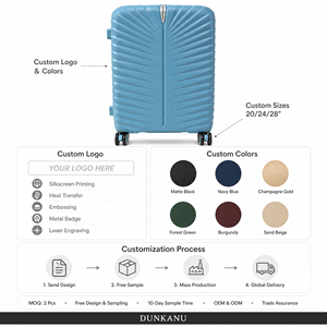 Valigia Rigida in PP con Serratura TSA, Ruote Girevoli a 360°, Trolley da Viaggio Leggero per Cabina, Produzione OEM all'Ingrosso - Product Image 5
