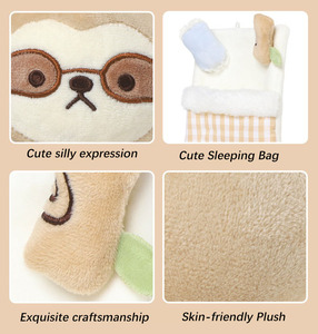 Peluche de Perezoso Suave Certificado por ASTM con Gafas, Serie Dulces Sueños, Peluche de Perezoso Agradable al Tacto para Niños, Regalo - Product Image 5