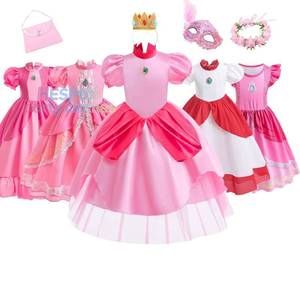 HP 2024 New Arrival Princess Peach Costumes Sleeve Long <b>Girl</b> <b>Pink</b> <b>Dress</b> Christmas <b>Dresses</b> <b>for</b> Kids - Product Image 1