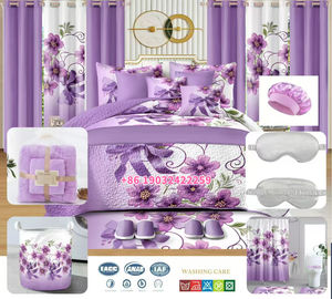 King Size 30 Stuks Sprei Met Gordijnen Hoeslaken Sets Slaapkamer Sets Lakens Beddengoed Set 30 Stuks Douchegordijn - Product Image 3