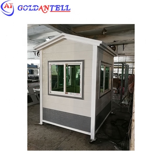 OEM Size Portable Temporary Industrial Steel Waterproof Security Kiosk Outdoor Guard Cabin