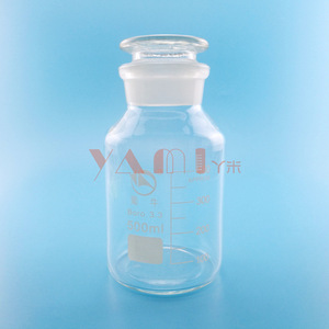 Botella de Reactivo de Vidrio Transparente de 500 ml, Boca Ancha, Sellada, para Laboratorio - Product Image 2