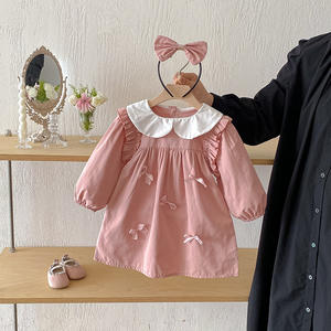 Estilos de primavera y otoño Vestidos para niñas Ropa infantil Ropa para niñas Faldas de encaje Traje de hermanas de estilo coreano - Product Image 2