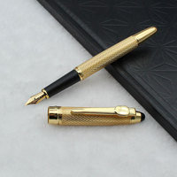 Stylos à bille en métal haut de gamme en laiton plaqué or CNC avec logo personnalisé Stylos à bille en métal doré en laiton fantaisie pour l'écriture Marque personnalisée disponible