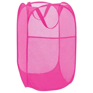 Pop Up Laundry Hampers, Collapsible Mesh Laundry Baskets for Home, Dorm, Travel, Portable Horizontal Clothes Hampers for Home