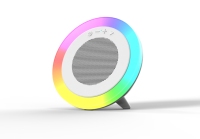 Speaker RGB Portabel dengan Mic Terintegrasi untuk Daya Tahan Baterai 3-5 Jam, Komunikasi Wi-Fi USB/AUX, Lampu LED Berkedip, Daya DC