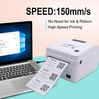 4*6 110mm Imprimante d'étiquettes thermiques Imprimante d'étiquettes d'adresse d'expédition Imprimante de codes QR avec Blue-tooth pour Express