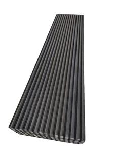 Panneaux muraux à lattes en bois noir Panneaux muraux acoustiques insonorisés et antibruit pour la maison - Product Image 6