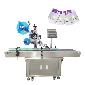 Automatic High Efficiency Top Surface Labeling Machine PLC Flat Bottles <b>Containers</b> Bags Metal <b>Foil</b> Cans Cartons Low Noise - Product Image 1