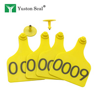 YTET006 Etiquetas de Oreja Numeradas Conectadas Personalizadas de Gran Venta, Etiquetas de TPU Secuenciales Gemelas para la Gestión de Ganado Porcino, Bovino y Ovino