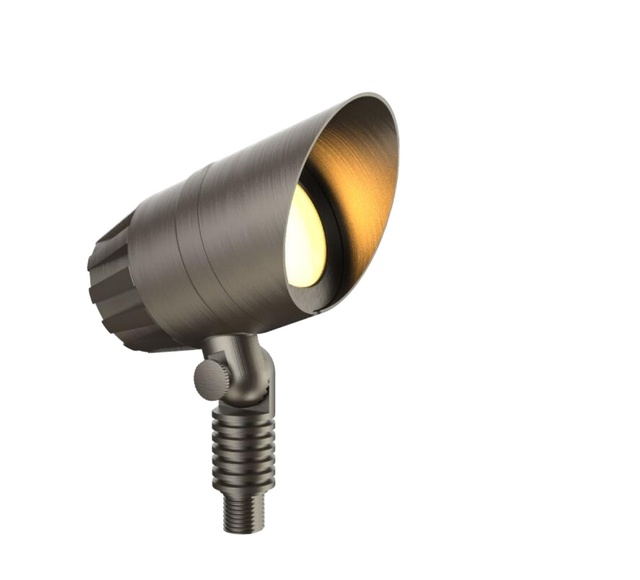 Brass Finish Smart App Control RGBW Adjustable Wattage and Beam Angle Outdoor Spot Garden Lighting with IP65 Water Proof
