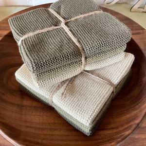 Ensemble de torchons ou de lingettes au crochet faits à la <span class=keywords><strong>main</strong></span> en coton biologique de différentes couleurs chiffons Y-Z personnalisés avec logo - Product Image 2