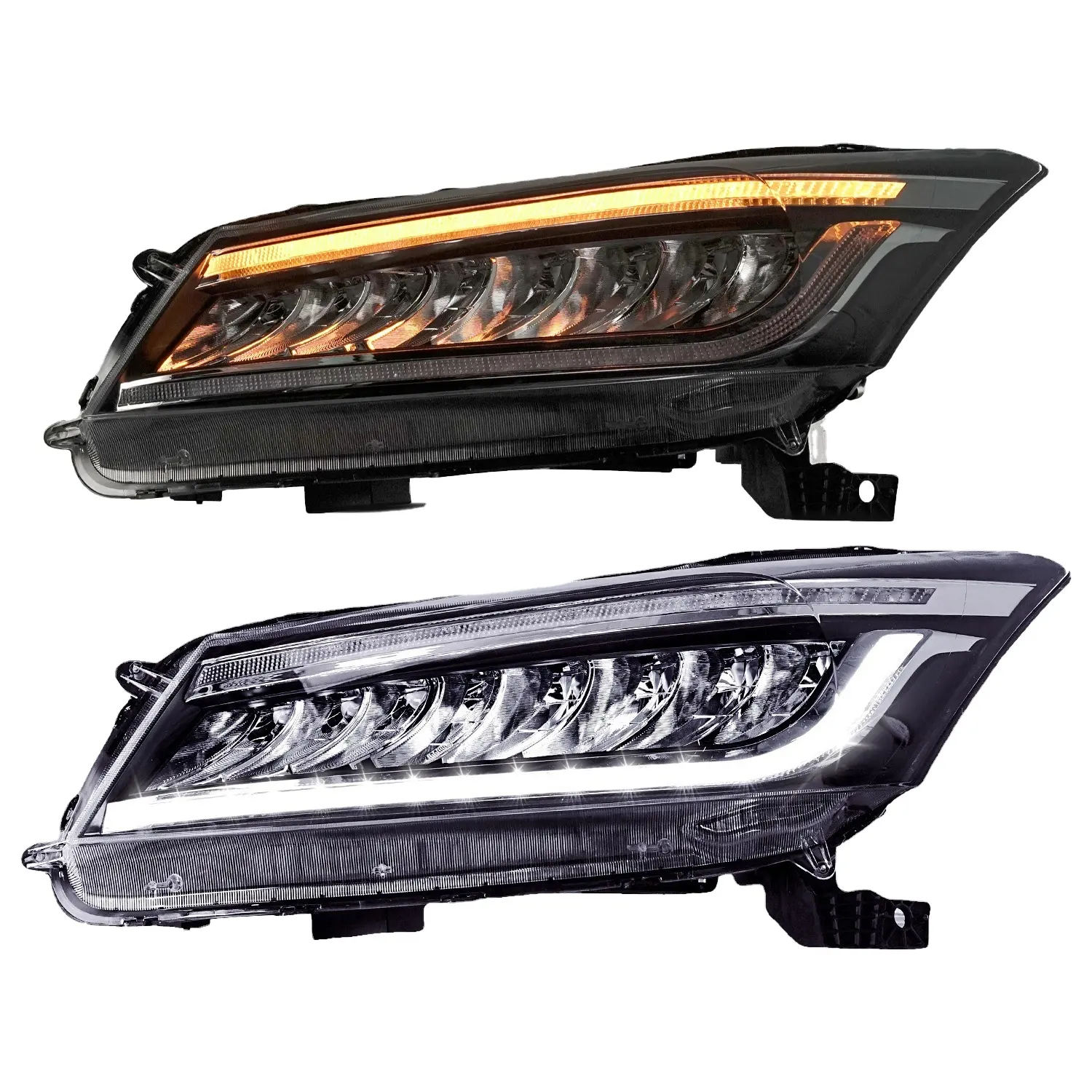 مصنع بالجملة الأزرق DRL كشافات سيدان 2008 2009 2010 2011 2012 2013 4 LED رئيس مصباح لهوندا أكورد