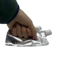 Sachet en plastique avec bec verseur pour boisson, support argenté, 1 litre, 2,5 L, 5L, 10L