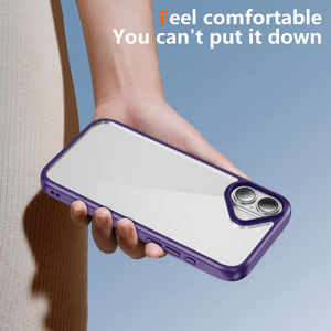 Étui <span class=keywords><strong>de</strong></span> téléphone 2 en 1 en TPU transparent avec pare-chocs, protection <span class=keywords><strong>de</strong></span> l'appareil photo surélevée, antichoc, découpes précises, étui <span class=keywords><strong>de</strong></span> téléphone pour iPhone 16 - Product Image 3