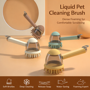 Cepillo de Masaje Suave de Silicona para Mascotas, con Dispensador de Champú, para Perros y Gatos, para Uso en el Baño - Product Image 6