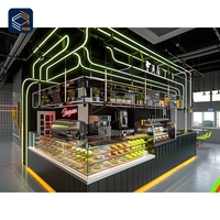 Vitrine murale design moderne pour café, étagère en bois, comptoir de bar à café, vitrine de boulangerie