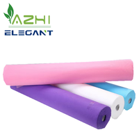 Draps de lit jetables économiques résistants à l'huile, rouleau de draps roses pour table de massage spa, housses de lit avec ligne de découpe