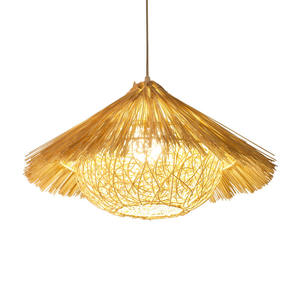 Lampadario creativo del negozio di piatti caldi di personalità del ristorante giapponese Chanyi decorazione della sala da tè lampada d'arte in Rattan - Product Image 4