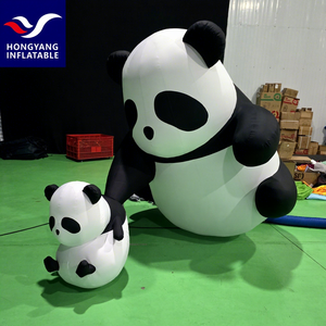 Panda Gonfiabile Personalizzato con Bambù, Panda Cartoon Gonfiabile Cinese per Pubblicità - Product Image 1