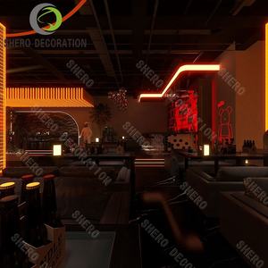 Luxe Strip Club Discothèque Bar Lounge Meubles <span class=keywords><strong>Restaurant</strong></span> Stand Rouge Velours Tissu Vip Lounge <span class=keywords><strong>Karaoké</strong></span> Canapés pour Boîte de Nuit - Product Image 1