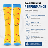 Chaussettes de compression pour infirmières, respirantes, absorbant la transpiration, à compression graduée, hauteur genou, pour l'été, améliorent la circulation, réduisent