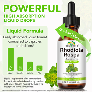 SOLOTREE Vegan <span class=keywords><strong>Rhodiola</strong></span> <span class=keywords><strong>Rosea</strong></span> Oral Sıvı Takviyesi Yabani Organik <span class=keywords><strong>Rhodiola</strong></span> <span class=keywords><strong>Rosea</strong></span> Ekstresi Damlaları Rahatlama Desteği İçin - Product Image 4