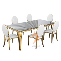 Table à manger de luxe en bambou, chaises de salle à manger, grand mobilier de salle à manger, vente en gros, usine de Foshan