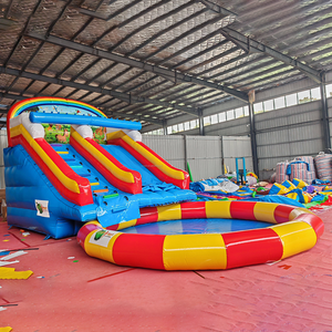 Castillo Inflable Comercial para Exteriores con Piscina y Tobogán, Brincolín para Niños, Entretenimiento para Parques de Diversiones - Product Image 4