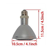 Lampes infrarouges lointaines pour reptiles 55W 75W 100W Par30, ampoule chauffante infrarouge en fibre de carbone à chaleur profonde, base E27/E26, 110/130V-220/240V