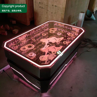 Ensemble de tables basses LED lumineuses de luxe avec effet miroir profond pour KTV, bar, lounge chicha, fête, mobilier de boîte de nuit