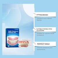 Kit professionnel de reline de prothèse dentaire souple appareil dentaire simulé couverture de prothèse dentaire couverture de placage de blanchiment des dents