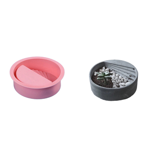 3D facile funzionamento a buon mercato medio elaborato pedone Plaza forma di cilindro stampo <span class=keywords><strong>in</strong></span> Silicone per vaso <span class=keywords><strong>in</strong></span> resina di cemento - Product Image 4