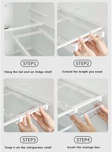 Kitchen Fridge Organizers Hanging Plastic Egg <b>Storage</b> <b>Box</b> PET Drawers Preservation Household FoodStorage - Product Image 3