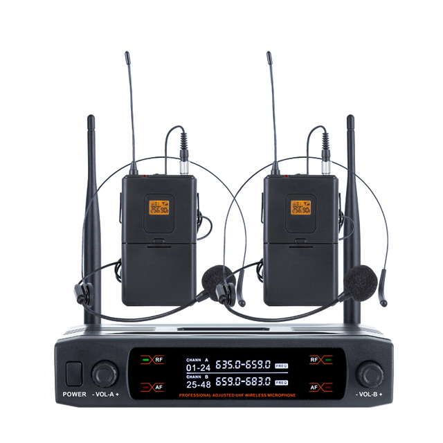 Professional Wireless Vocal Mic Set  UHF Dynamic Handheld Wireless Microphone Microfone Sem Fio Profissional Sing 2