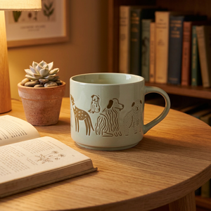 Nouvelles tasses en céramique de porcelaine au design original, peintes à la main, motif chat et chien, cadeau créatif, compatibles micro-ondes et lave-vaisselle, pour le camping - Product Image 6